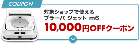 対象ショップで使える ブラーバ ジェット m6 10,000円OFF