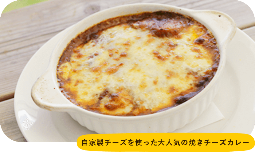 自家製チーズを使った大人気の焼きチーズカレー