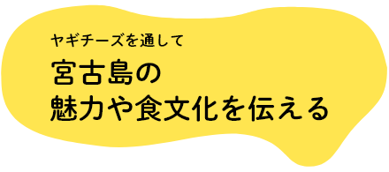 ヤギチーズを通して宮古島の魅力や食文化を伝える