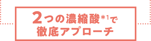 2つの濃縮酸*1で徹底アプローチ