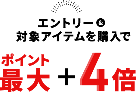 エントリー 対象アイテムを購入でポイント最大+4倍