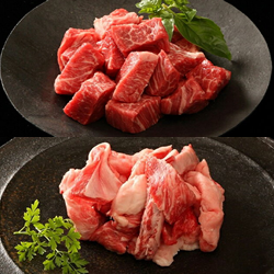 神戸牛赤身サイコロステーキ＆すじ肉 計2,000g