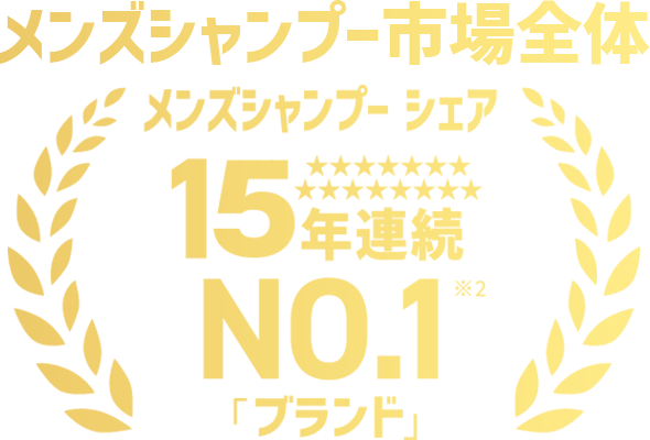 メンズシャンプー市場全体 シェア 15年連続 ナンバー1