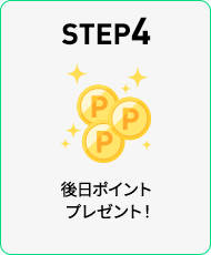 STEP4 後日ポイントプレゼント!