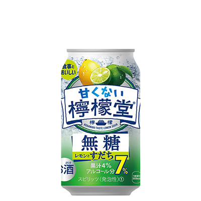 甘くない檸檬堂 無糖レモンとすだち7% 350ml缶