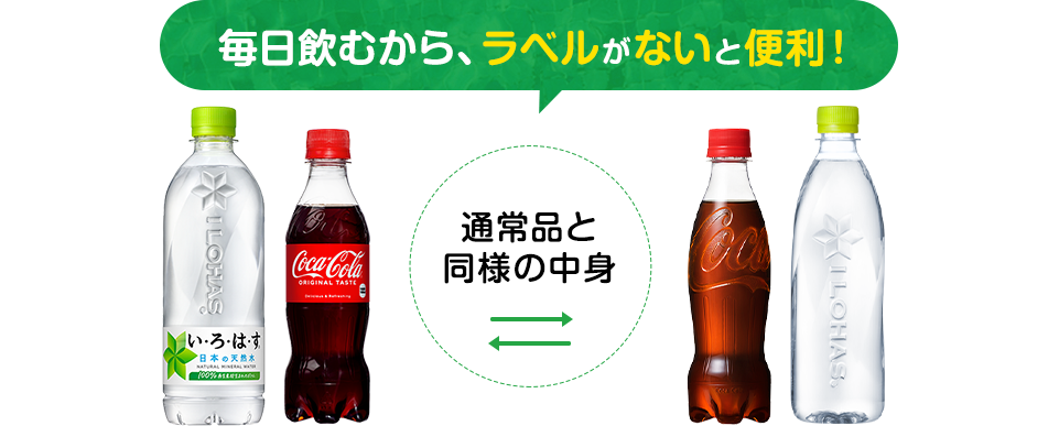 毎日飲むから、ラベルがないと便利