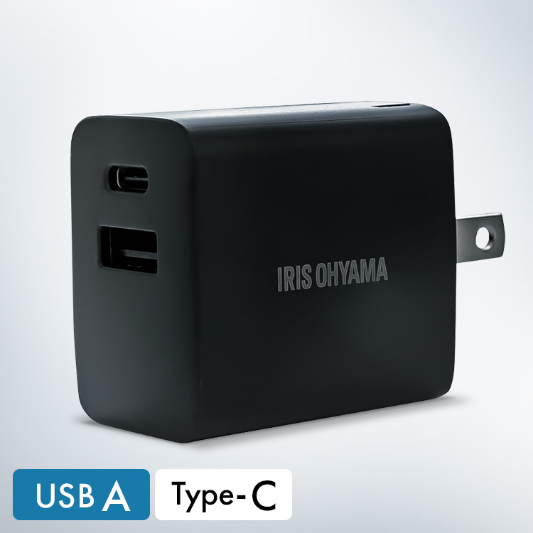 USB充電器 コンパクト A TypeC タイプC 同時充電 2台 チャージャー コンセント スマートフォン タブレット