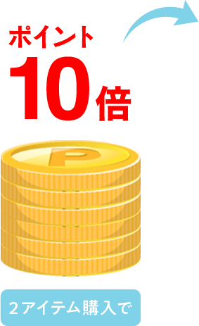 2点購入でポイント10倍