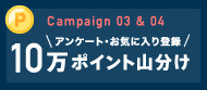 Campaign 03 & 04 アンケート・お気に入り登録 10万ポイント山分け