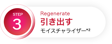 STEP3 Regenerate 引き出す モイスチャライザー※2