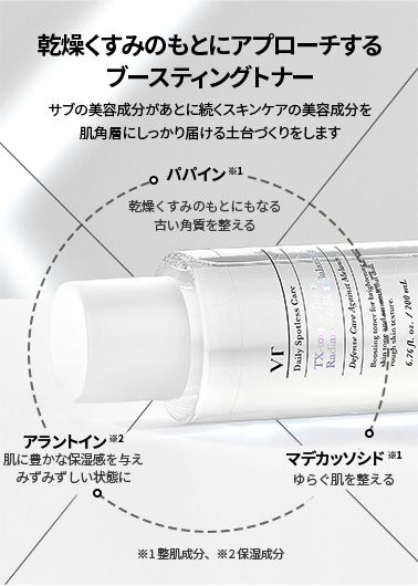 乾燥くすみのもとにアプローチする ブースティングトナー