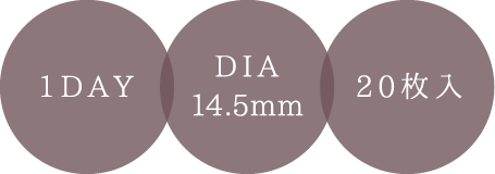 1DAY DIA14.5mm 20枚入