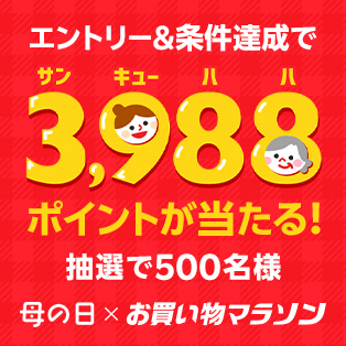 エントリー＆条件達成で3,988ポイントが当たる！