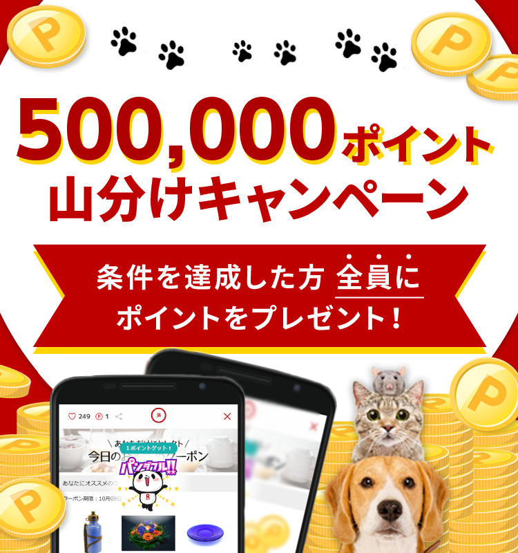 500,000ポイント山分けキャンペーン！