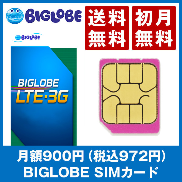 BIGLOBE LTE・3G データSIMカード