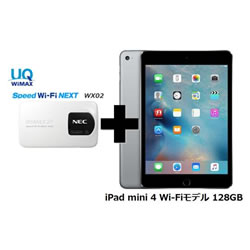 Apple iPad mini 4 128GB + Speed Wi-Fi NEXT WX02
